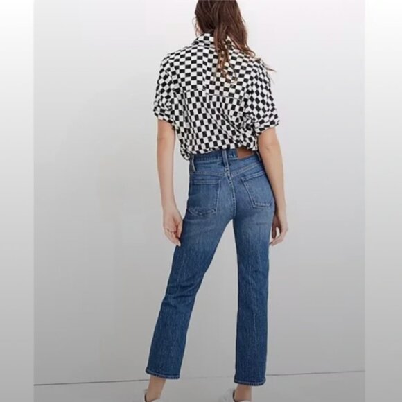 MADEWELL Classic Straight High Rise Jeans - Fawn Wash - Picture 2 of 4